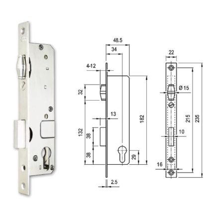 Portálzár 3397 G. Euro elzett G567A12000