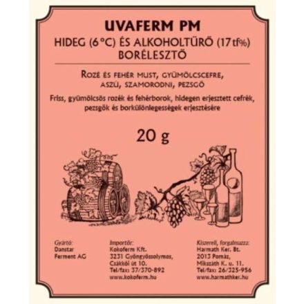 Borélesztő Uvaferm PM 20gr