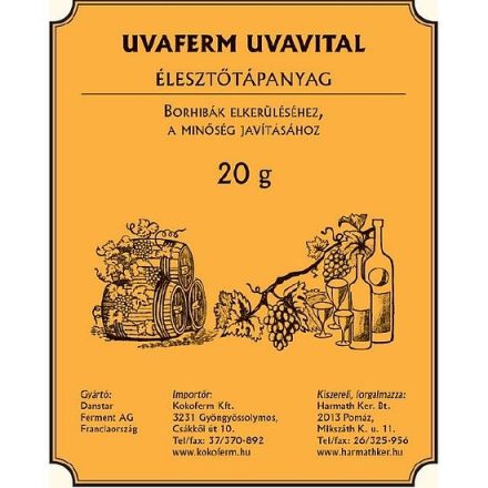 Borélesztő Uvaferm Uvavital 20gr