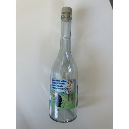 Üvegpalack boros dugóval (üveg) 0,5 liter húsvéti