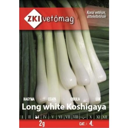 Vetőmag ZKI 4 Hagyma - Long white Koshigaya 2gr