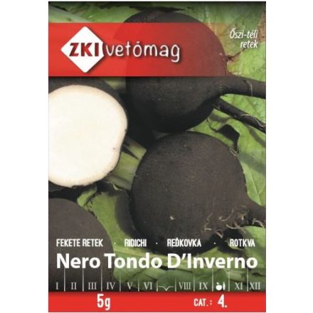 Vetőmag ZKI 4 Fekete retek - Nero Tondo D'Inverno 5gr