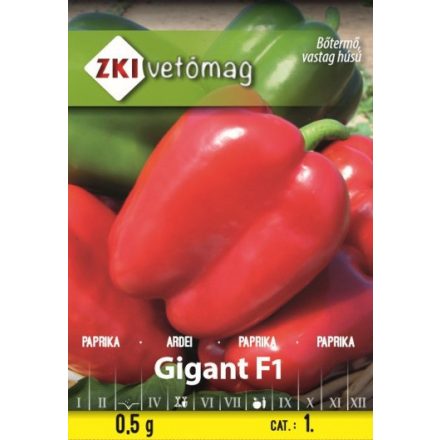Vetőmag ZKI 1 paprika - gigant F1 0.5gr