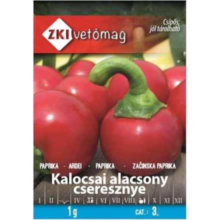 Vetőmag ZKI 3 Fűszerpaprika - Kalocsai alacsony cseresznye 1gr