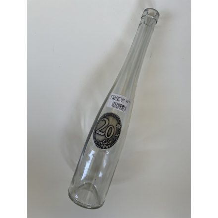 Üvegpalack dugóval (üveg) évszámos 0,5 liter 20-as óncimkés