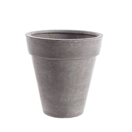 Cserép agyag szürke - átmérő:13/21cm, magasság:26cm