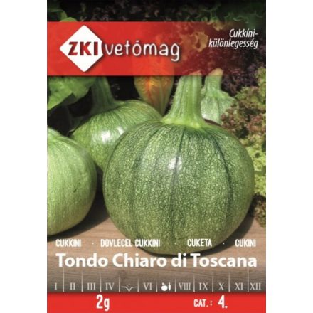 Vetőmag ZKI 4 Cukkini - Tondo Chiaro di Toscana (kerek) 2 gr