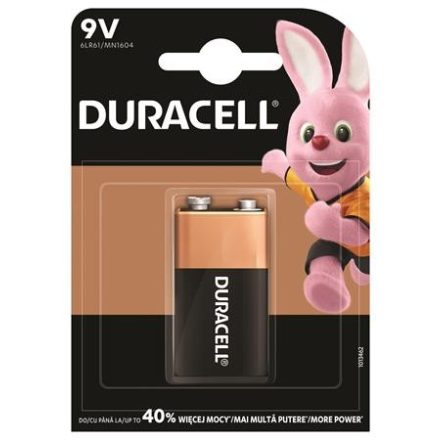 Elem Duracell 9V Basic Alkáli 