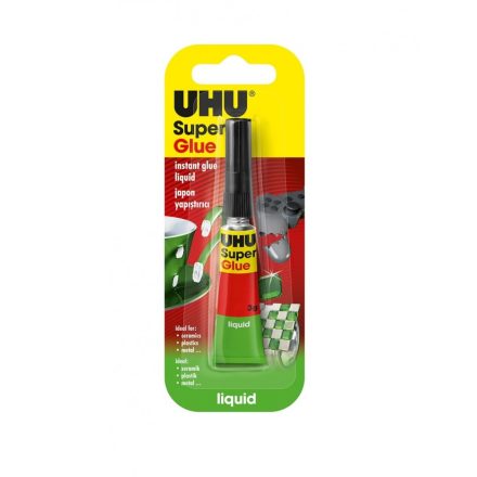 Pillanatragasztó folyadék UHU Super Glue 3gr