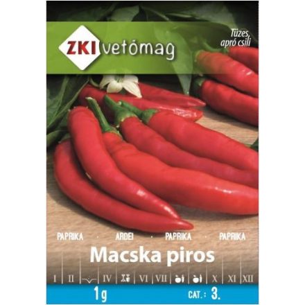 Vetőmag ZKI 3 Paprika - Macska piros 1gr