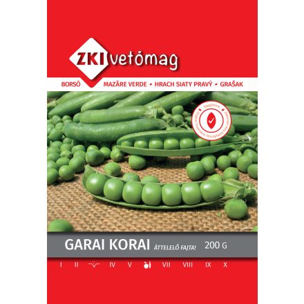 Vetőmag ZKI Zöldborsó - Garai korai 200gr
