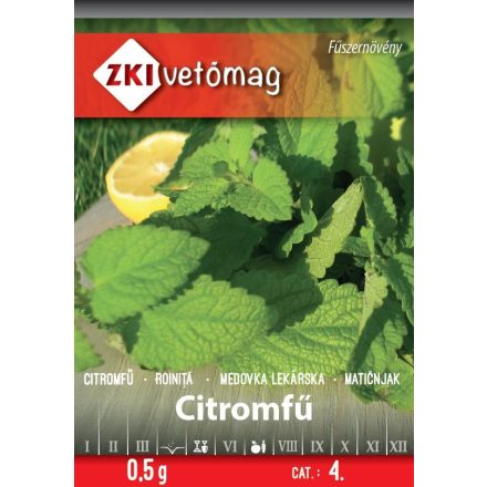 Vetőmag ZKI 4 kat.Citromfű 0,5 g