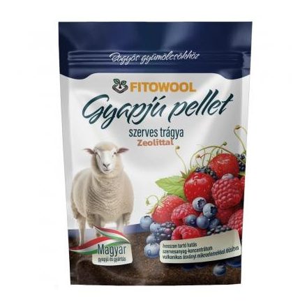 Gyapjú pellet szerves trágya FITOWOOL bogyós gyümölcsökhöz 750gr
