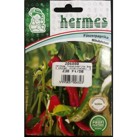 Vetőmag Hermes fűszerpaprika édes csüngő, kármenvörös/Mihálytelki  50mag