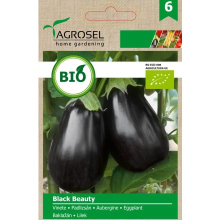 Vetőmag Agrosel PG6  Eco* padlizsán - Black Beauty BIO 1,25gr