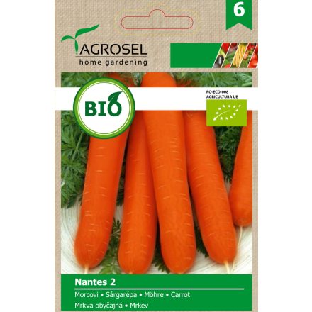 Vetőmag Agrosel PG6 Eco* sárgarépa - Nantes 2 BIO 2,5gr